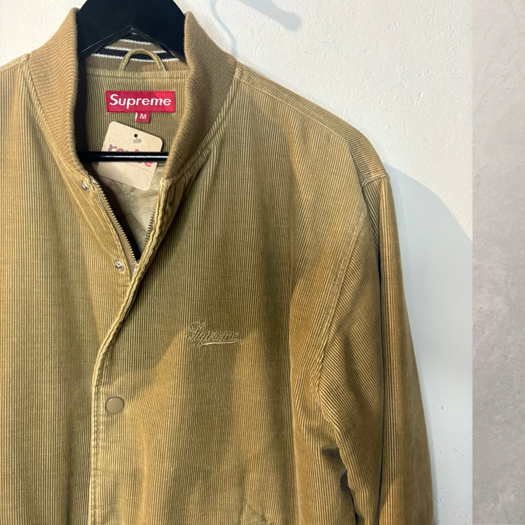 Supreme beige corduroy bomber M