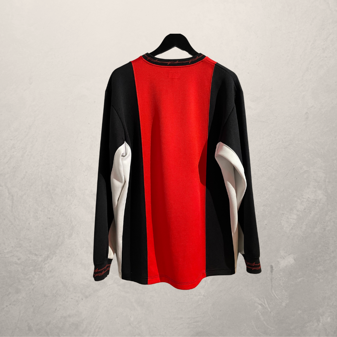 Supreme black and red logo long sleeve jersey L