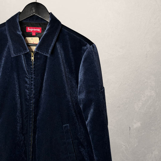 Supreme navy velvet jacket S