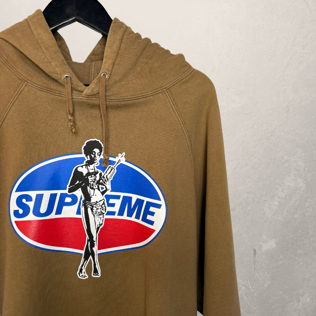 Supreme x Hysteric Glamour brown hoodie XL
