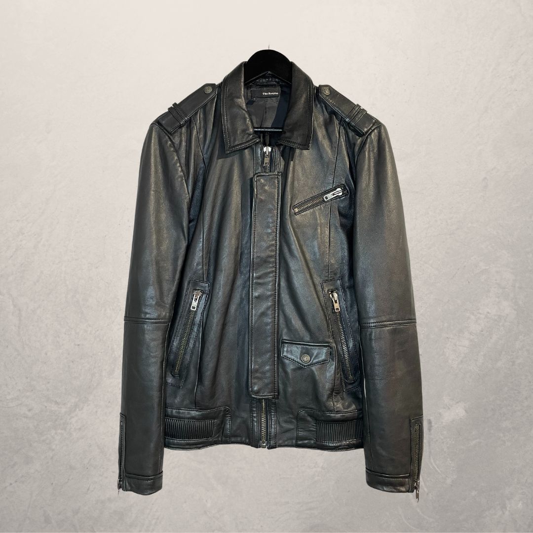 The Kooples black leather jacket M