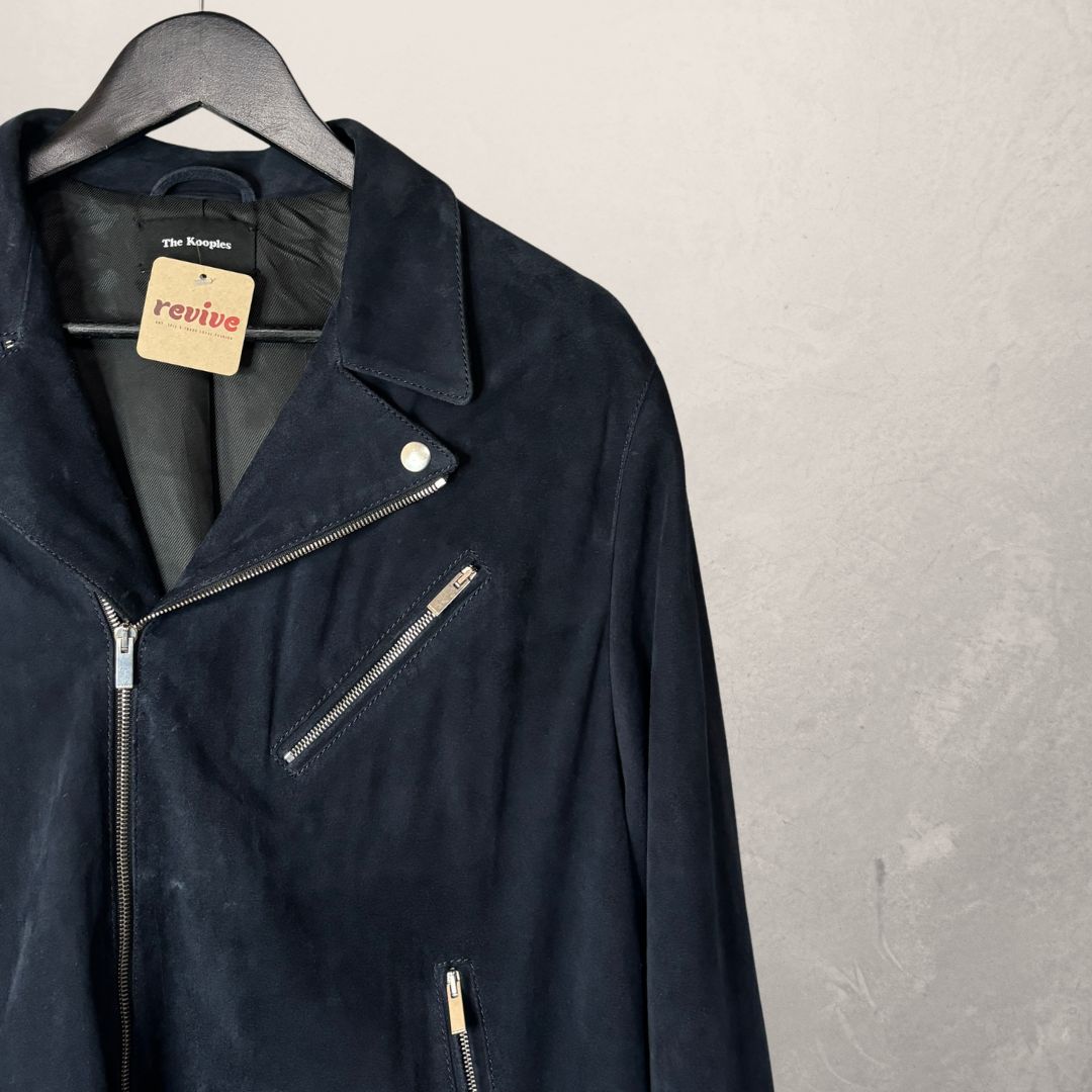 The Kooples black suede bikerjacket L