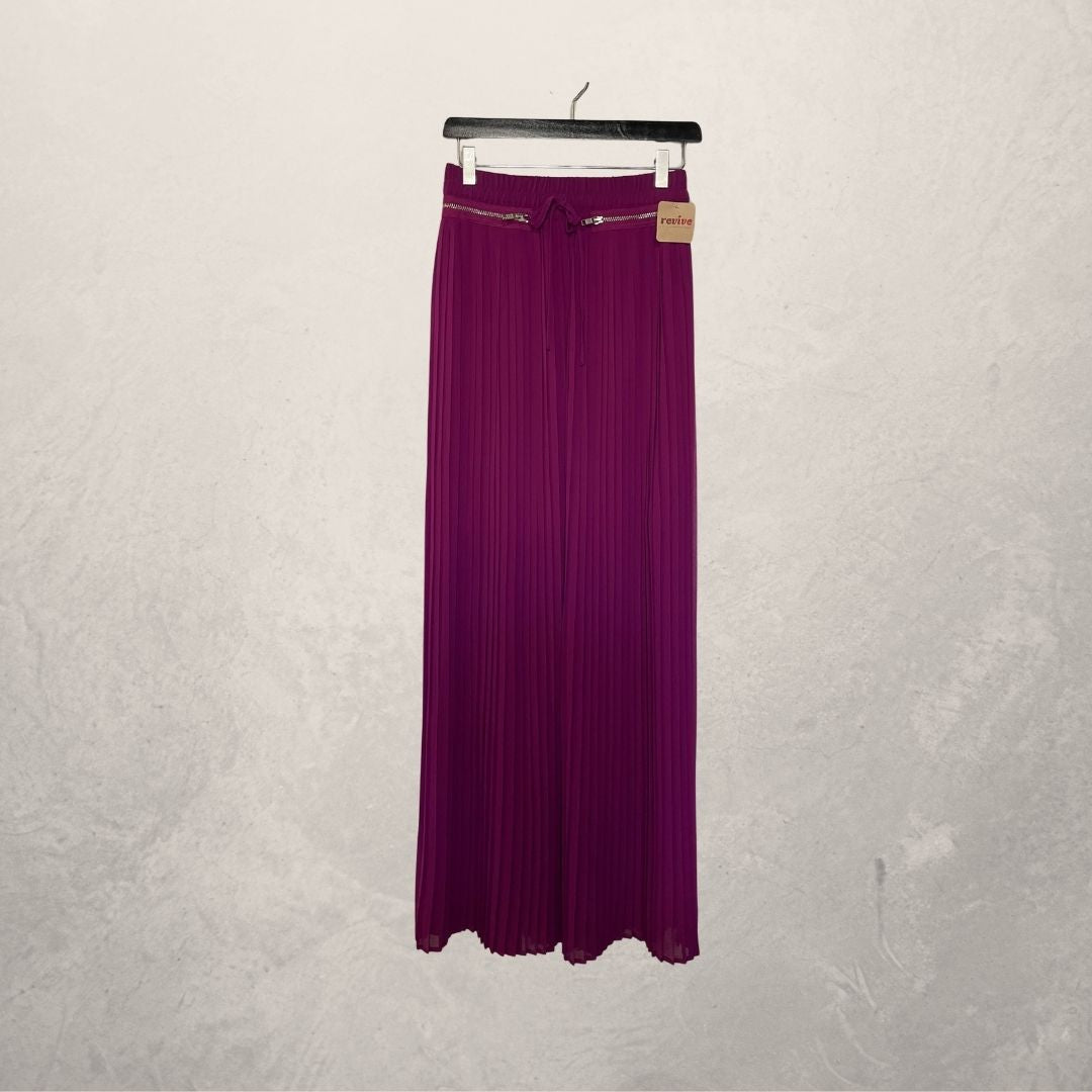The Kooples purple pleated maxi skirt S