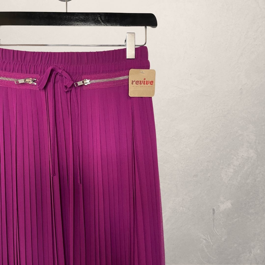 The Kooples purple pleated maxi skirt S