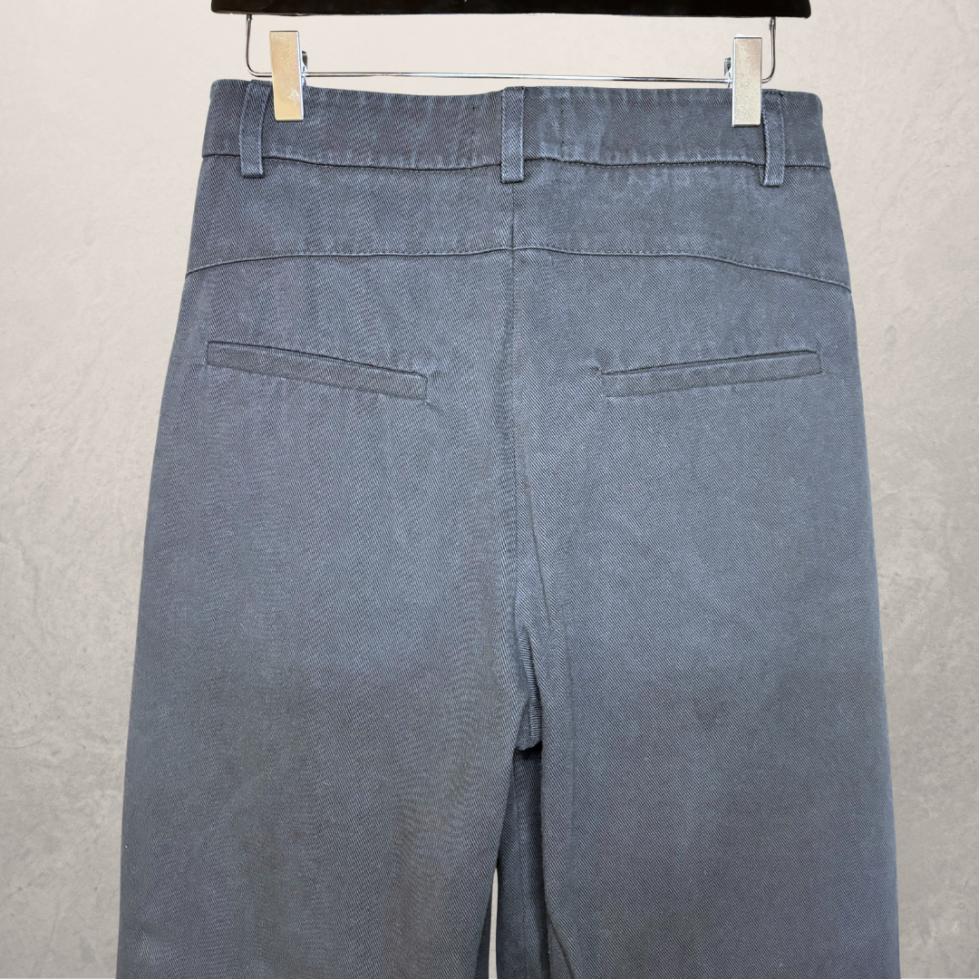 Tony Cohen marineblauwe katoenen broek met hoge taille 34