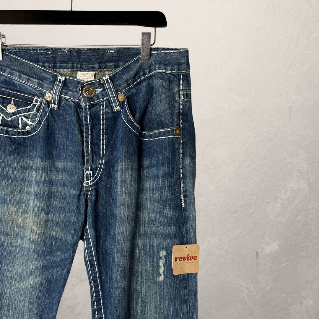 True Religion light-blue straight jeans 30x34