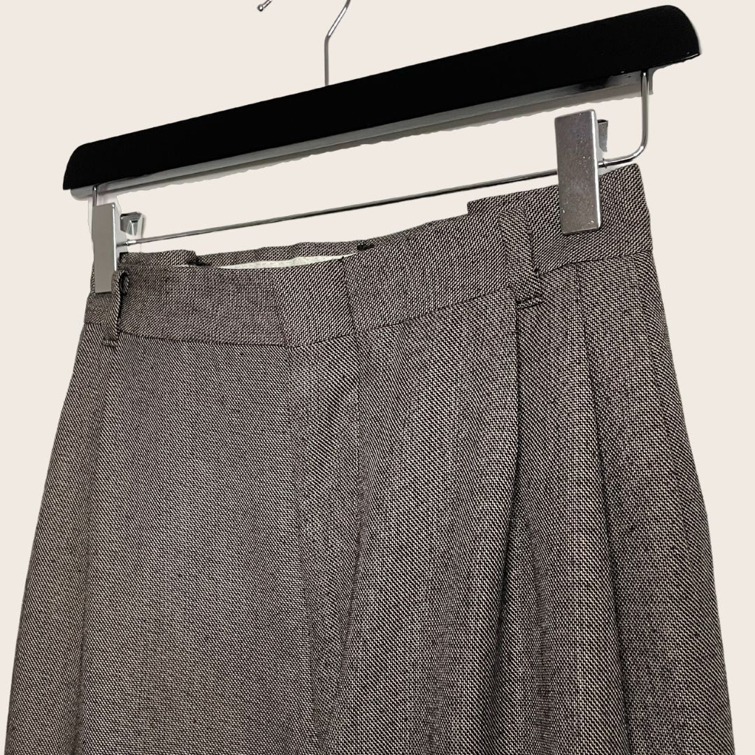 VINTAGE brown pleated trousers SIZE XL