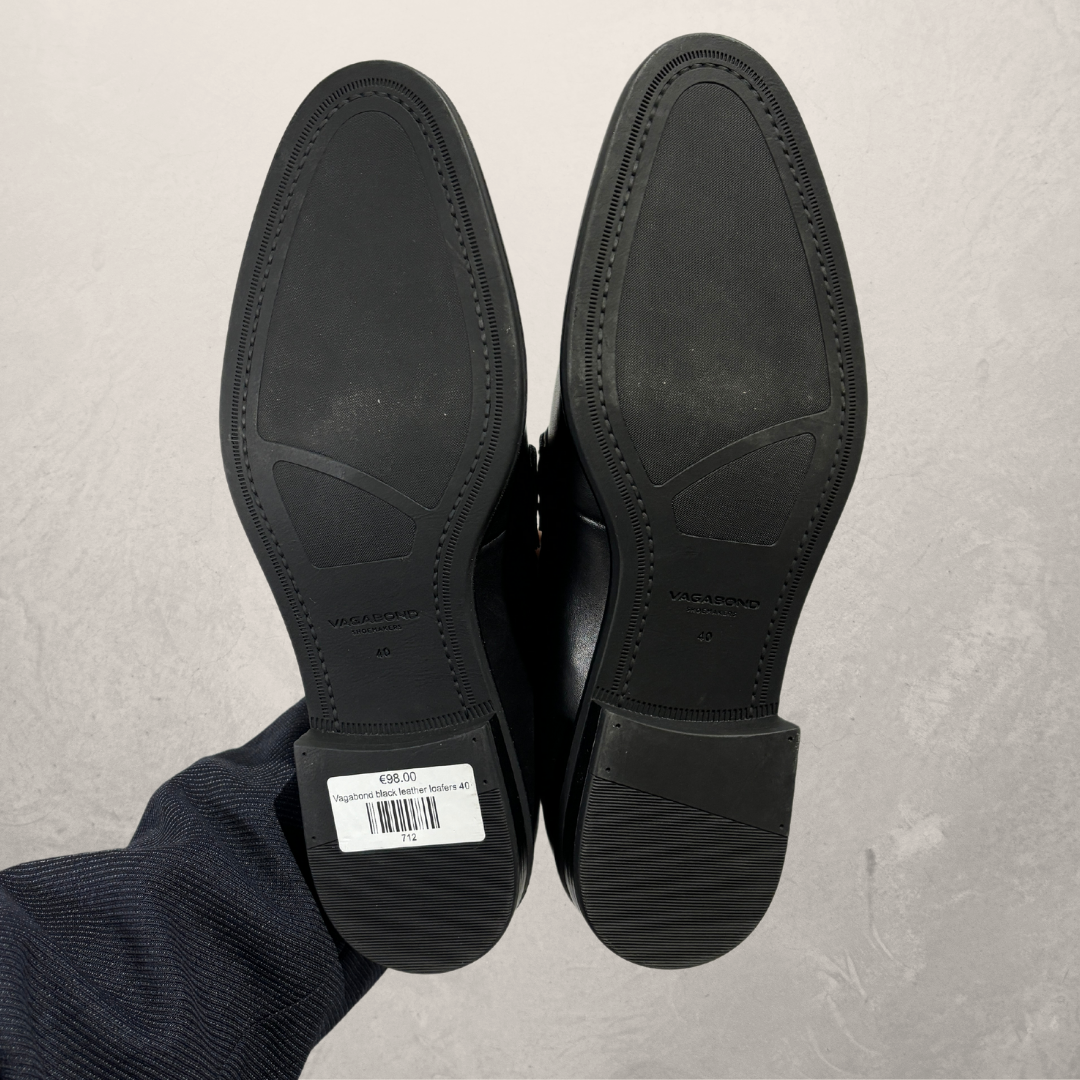 Vagabond zwart leren loafers 40