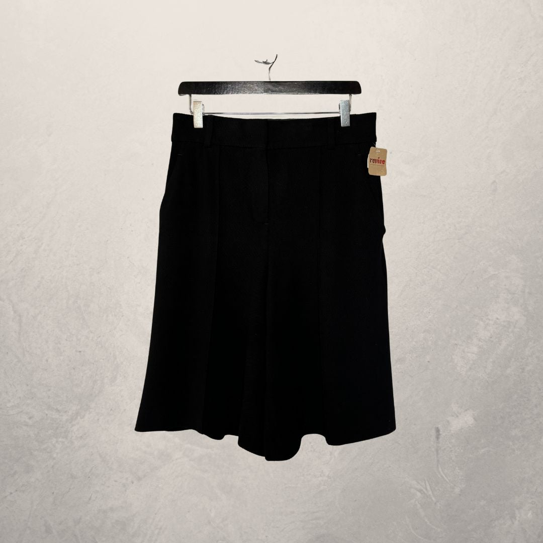 Vanilia black rib long shorts 38