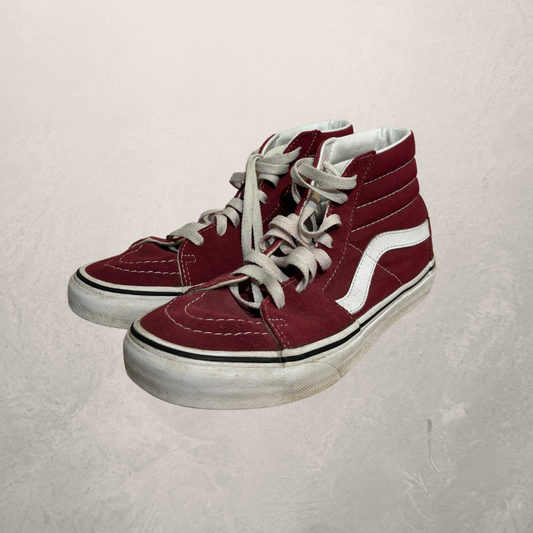 Vans red hi tops 37