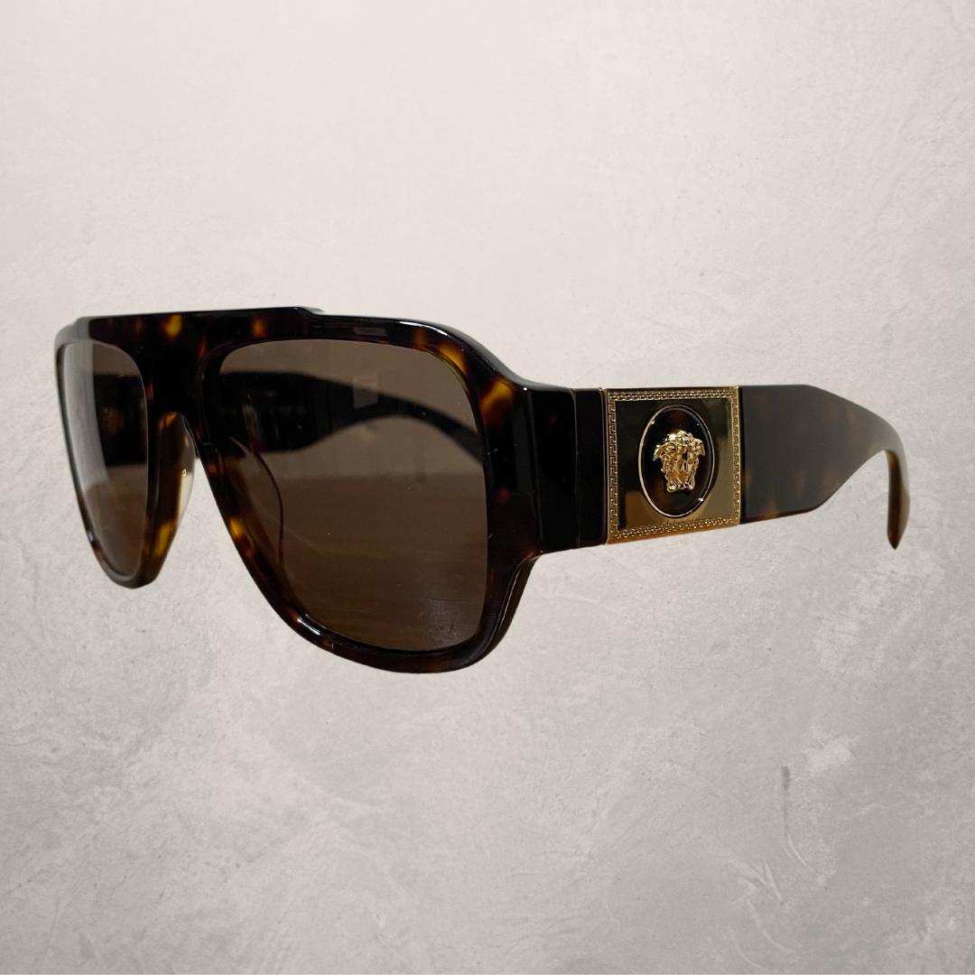 Versace VE4436U dark brown havana sunglasses w/ case