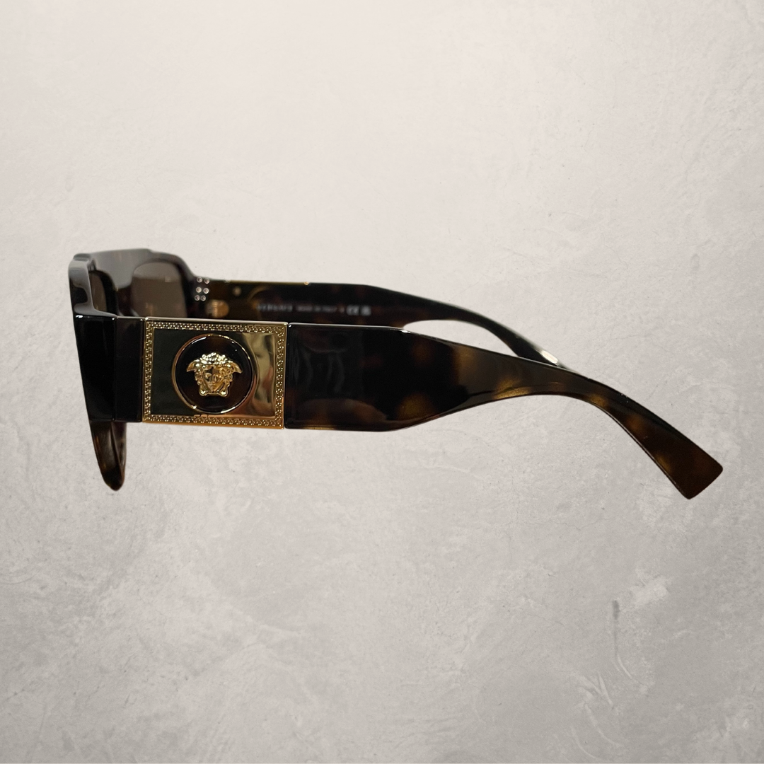 Versace VE4436U dark brown havana sunglasses w/ case