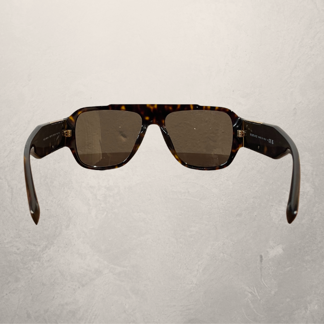 Versace VE4436U dark brown havana sunglasses w/ case