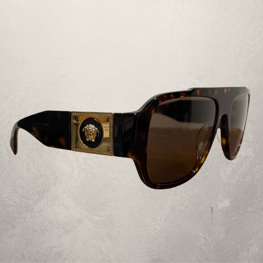 Versace VE4436U dark brown havana sunglasses w/ case