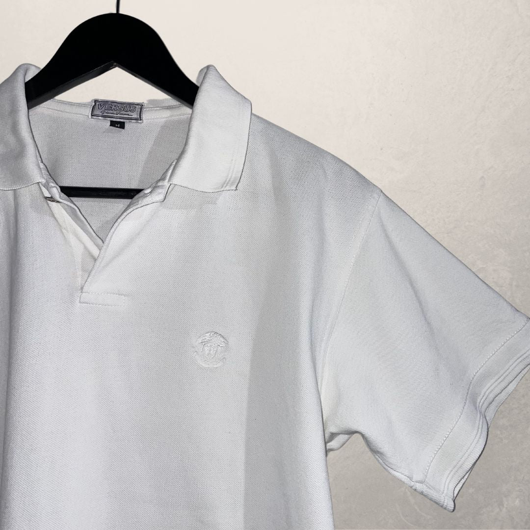 VINTAGE GIANNI VERSACE white polo M