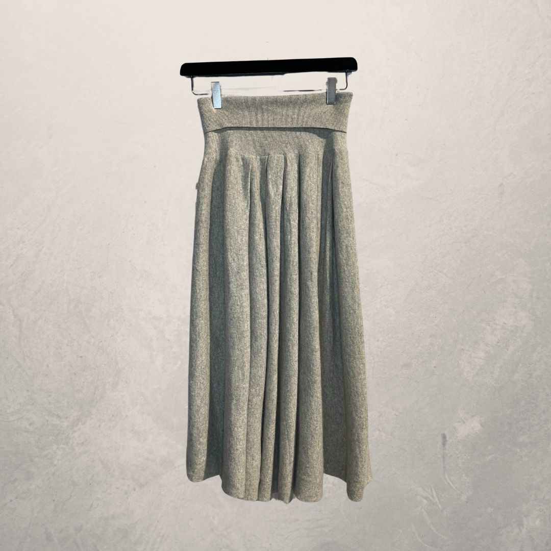 Versace grijze wollen midi-rok S