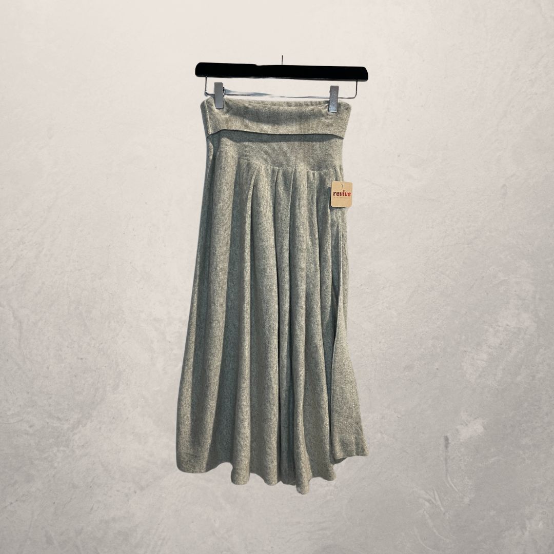 Versace grijze wollen midi-rok S