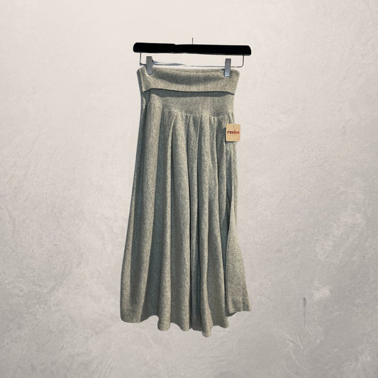 Versace grijze wollen midi-rok S