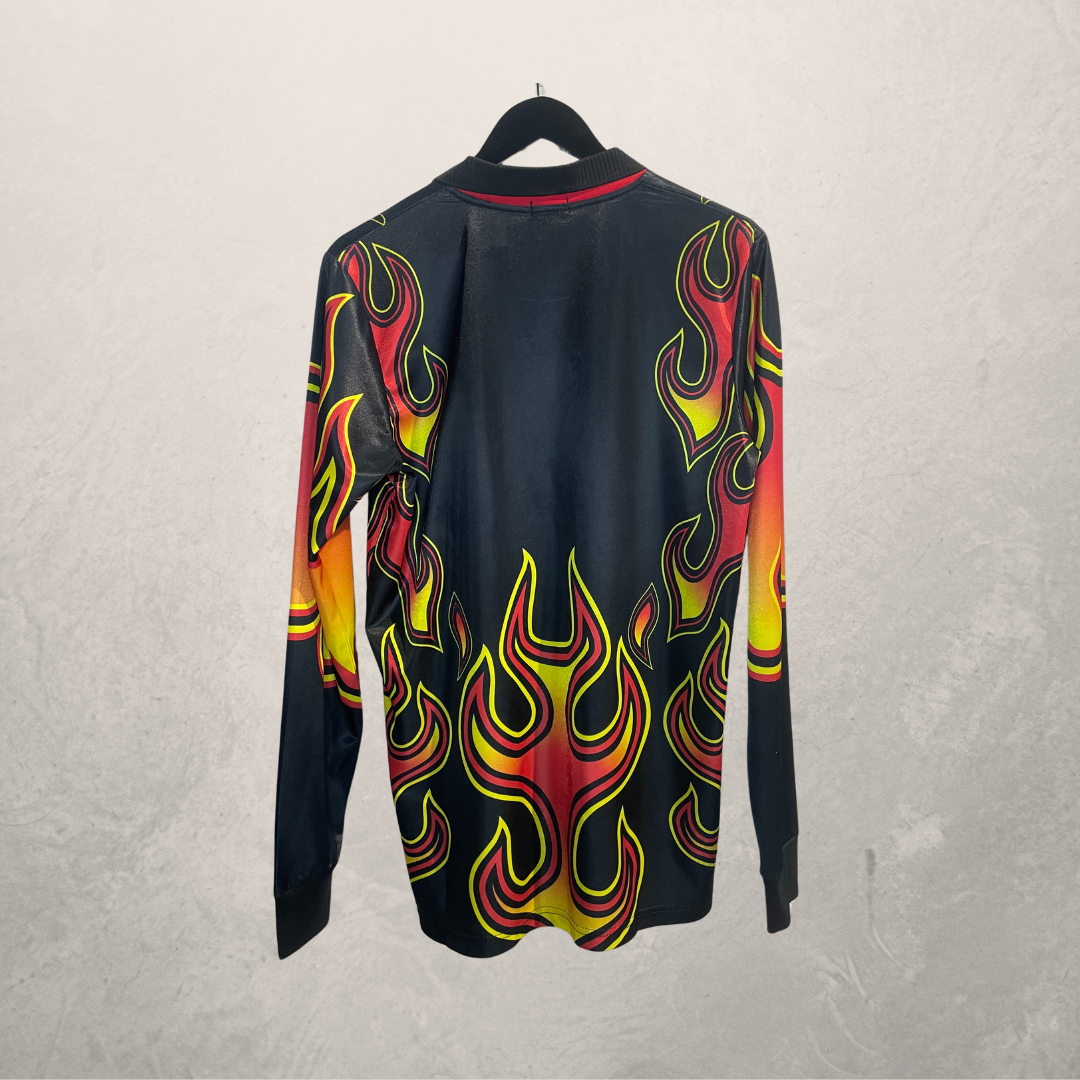 Vintage ASICS Japan flame jersey lange mouw L