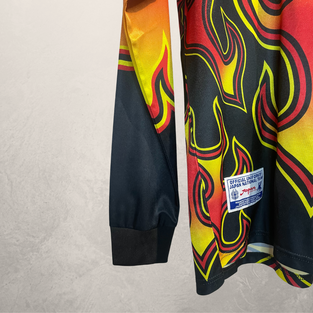 Vintage ASICS Japan flame jersey lange mouw L