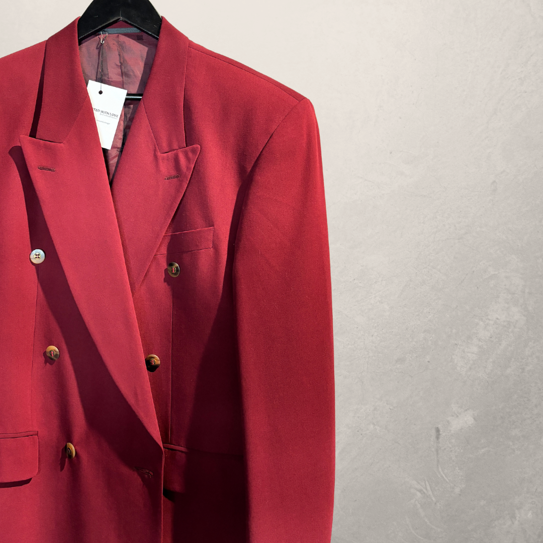 Vintage Amici bordeaux blazer 50 - Door @SelectedwithLove.nl