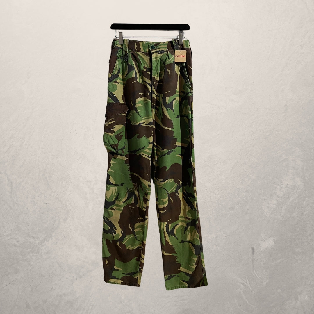 Vintage legergroene cargobroek S/M