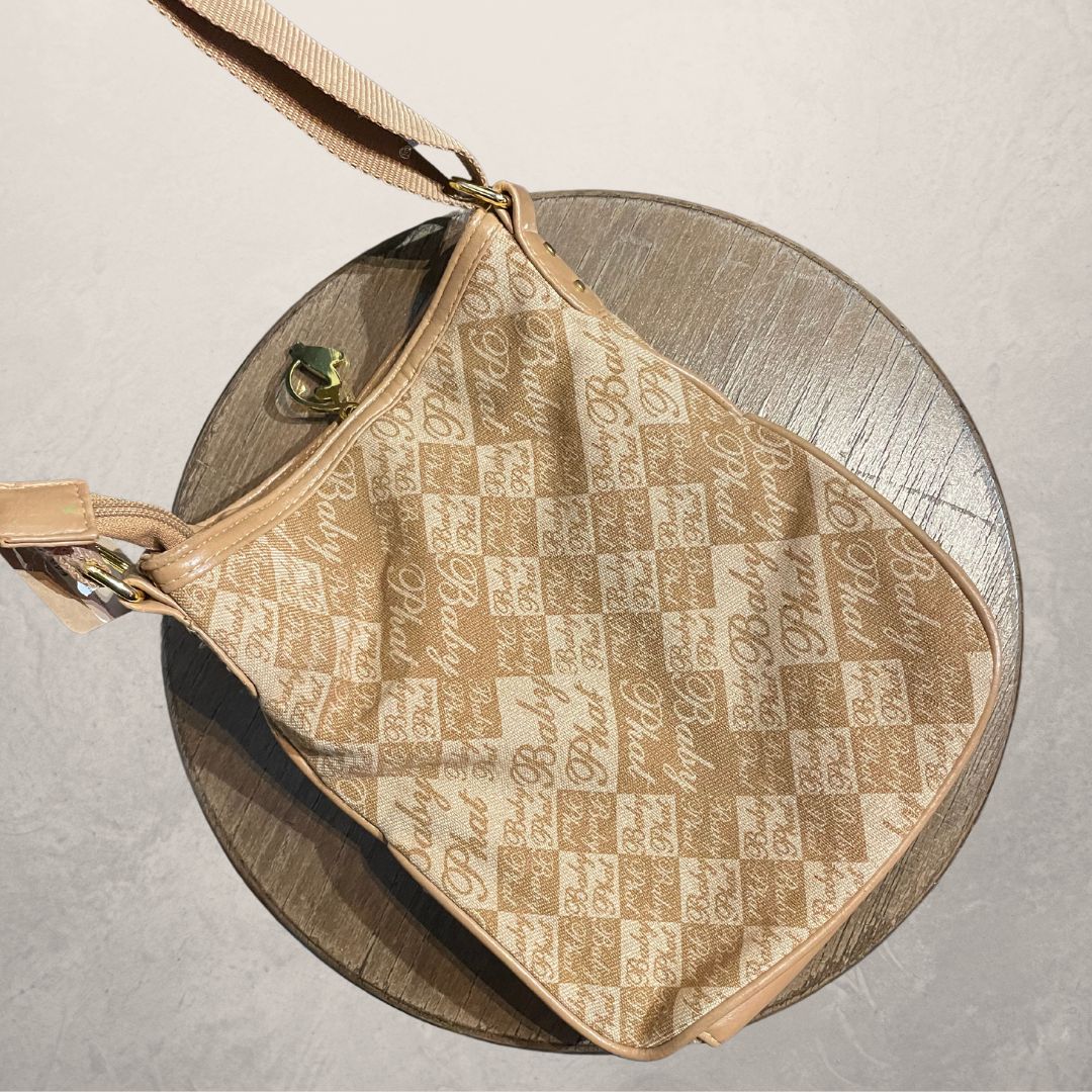 Vintage Baby Phat beige monogram crossbody tas