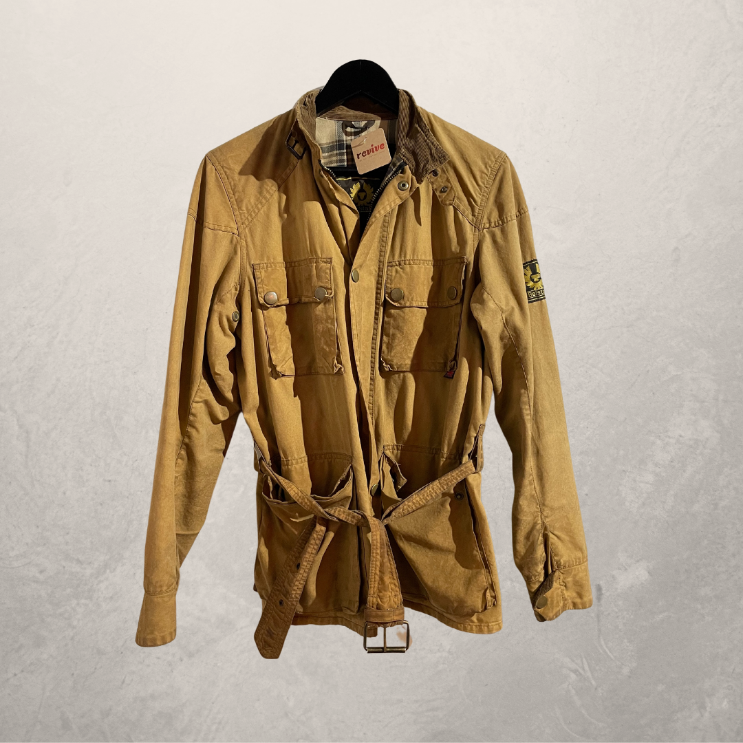 Vintage Belstaff beige army jacket S/M