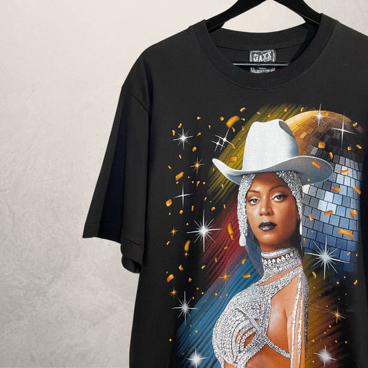 Vintage Beyonce Renaissance zwart grafisch t-shirt L
