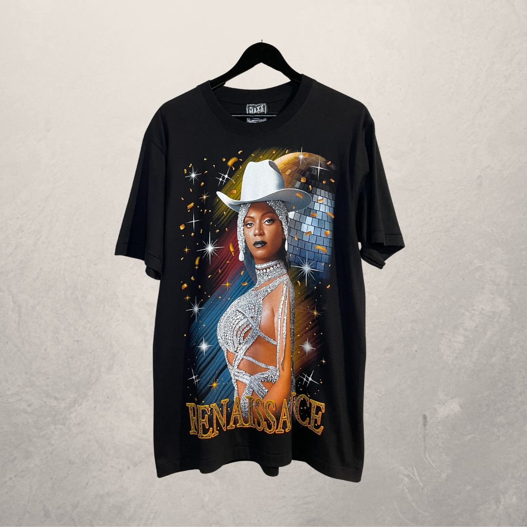 Vintage Beyonce Renaissance black graphic t shirt L