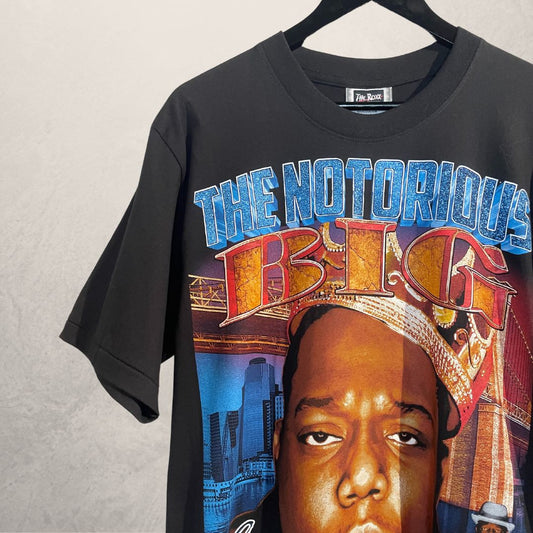 Vintage Biggie zwart grafisch t-shirt L