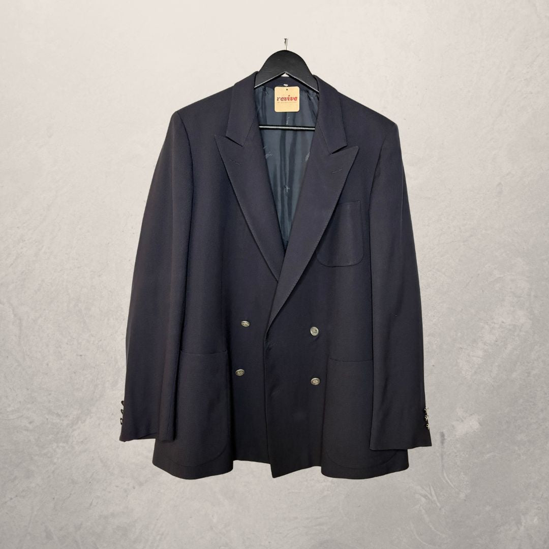 Vintage Burberry navy oversized blazer M/L