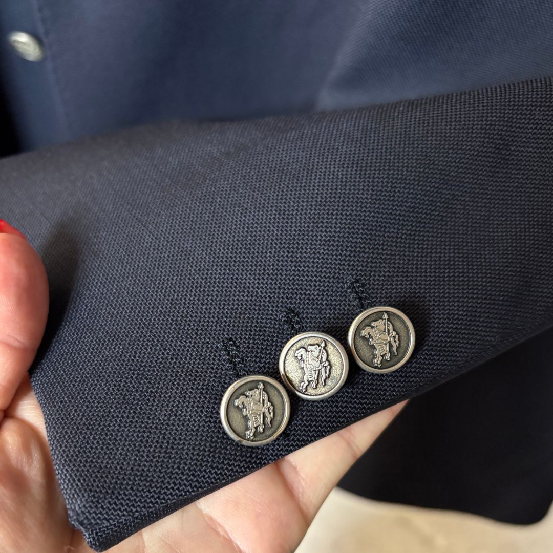 Vintage Burberry navy oversized blazer M/L