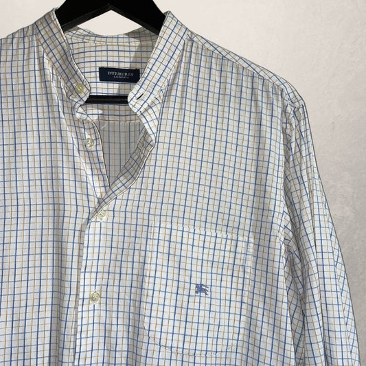 Vintage Burberry white button up shirt M
