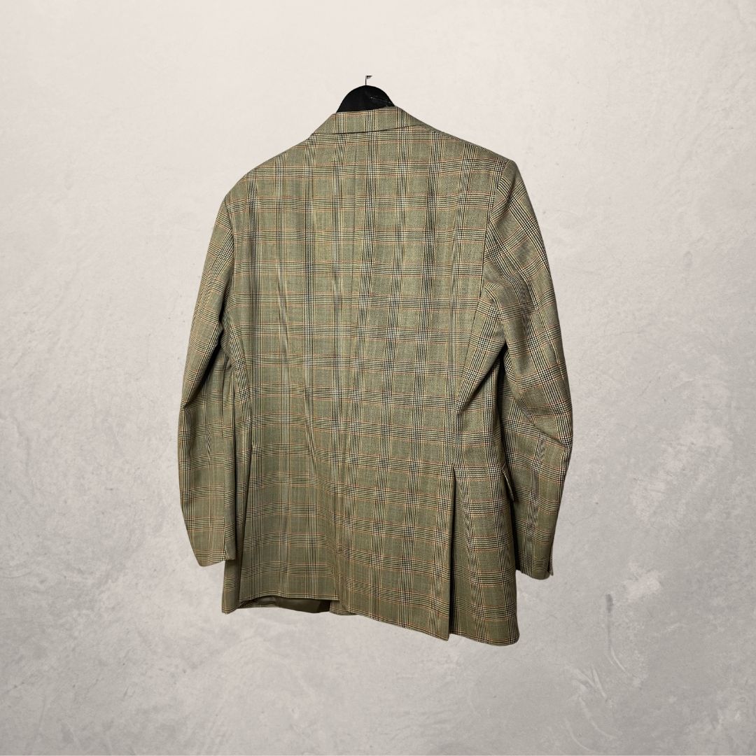 Vintage Burberry yellow check blazer M/L