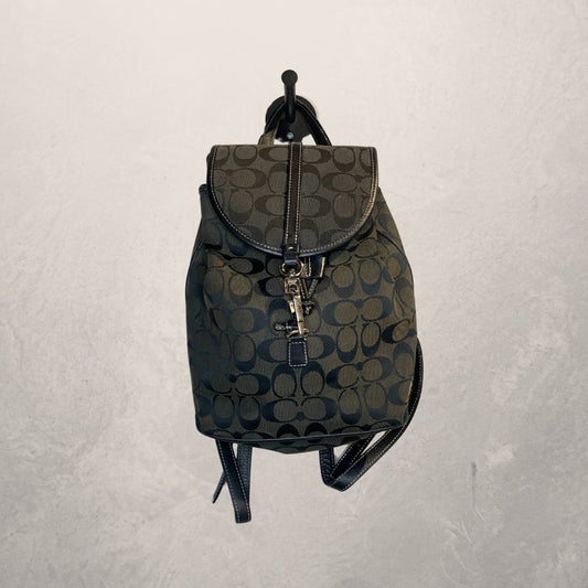 Vintage Coach black wash mini backpack