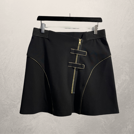 Vintage Cop Copine black/gold a line skirt S/M