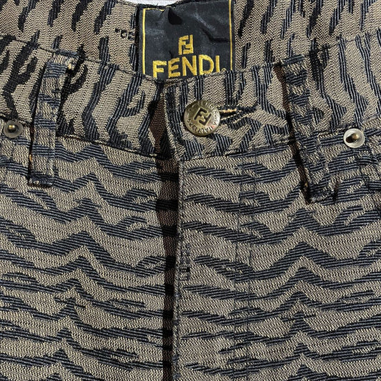 Vintage Fendi leopard print pants 38