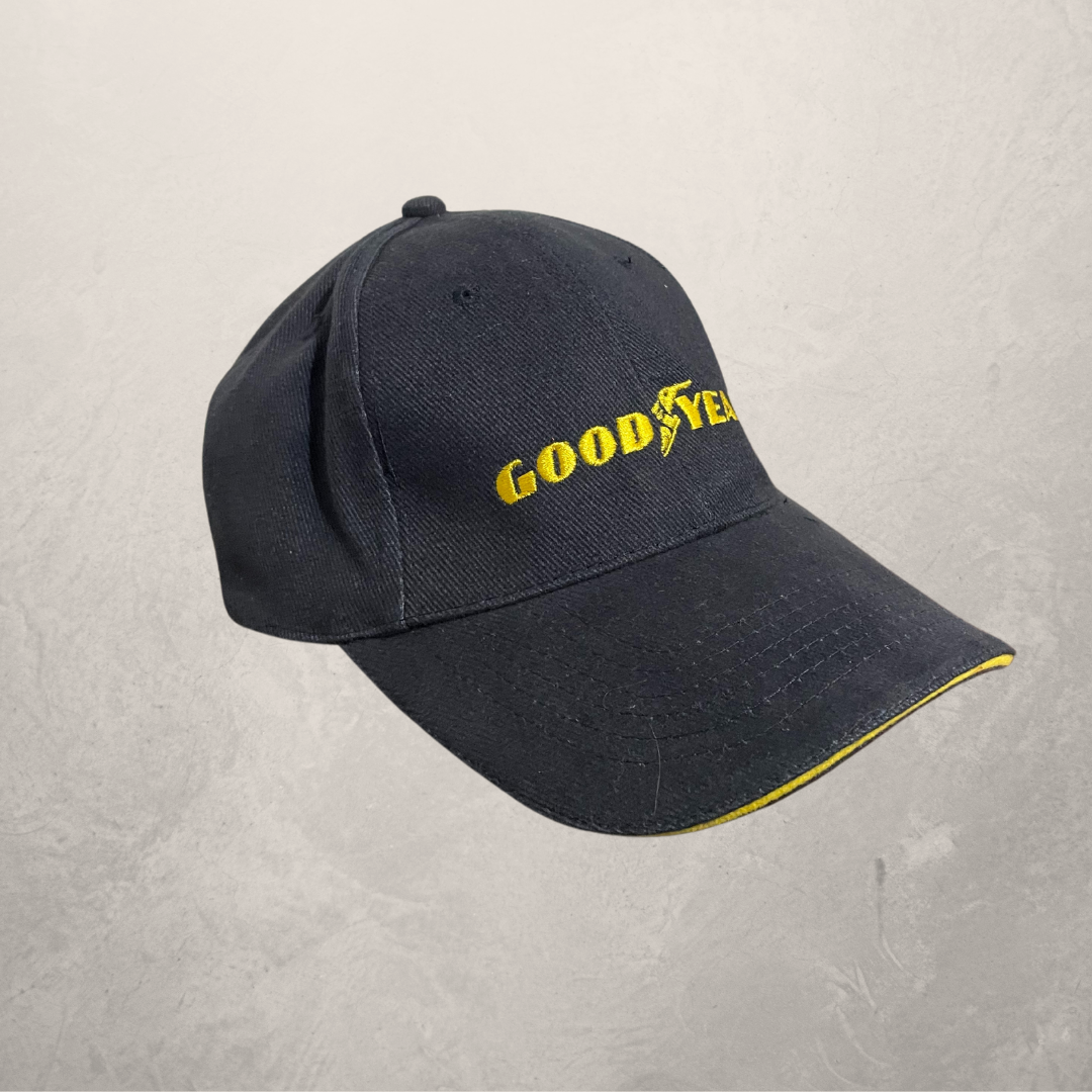 Vintage Goodyear black wash cap OS
