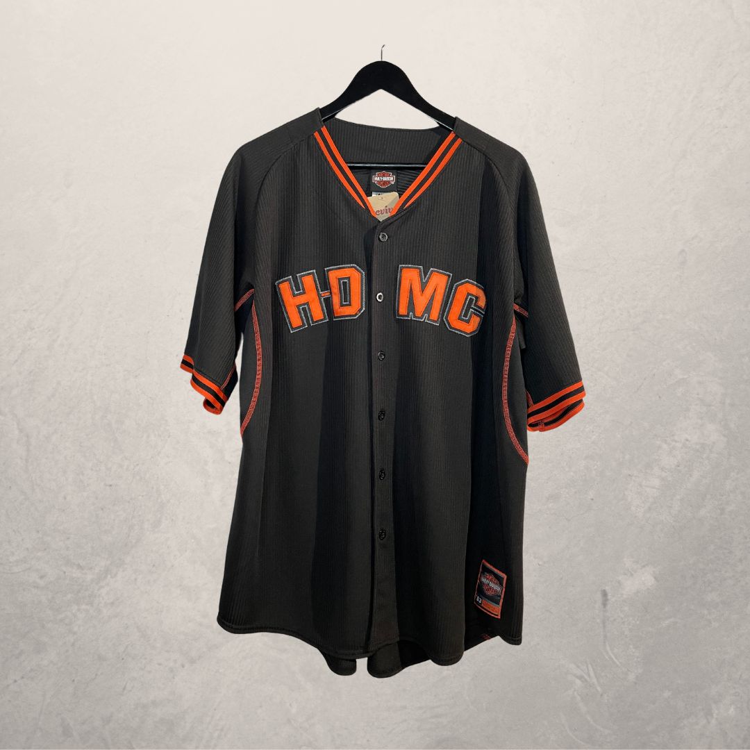Vintage Harley Davidson zwart oranje trui L/XL