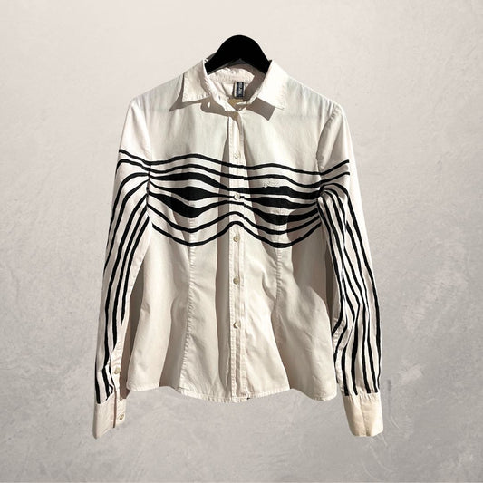 Vintage Jean Paul Gaultier shirt L- REWORKED by @home_is_a_runway