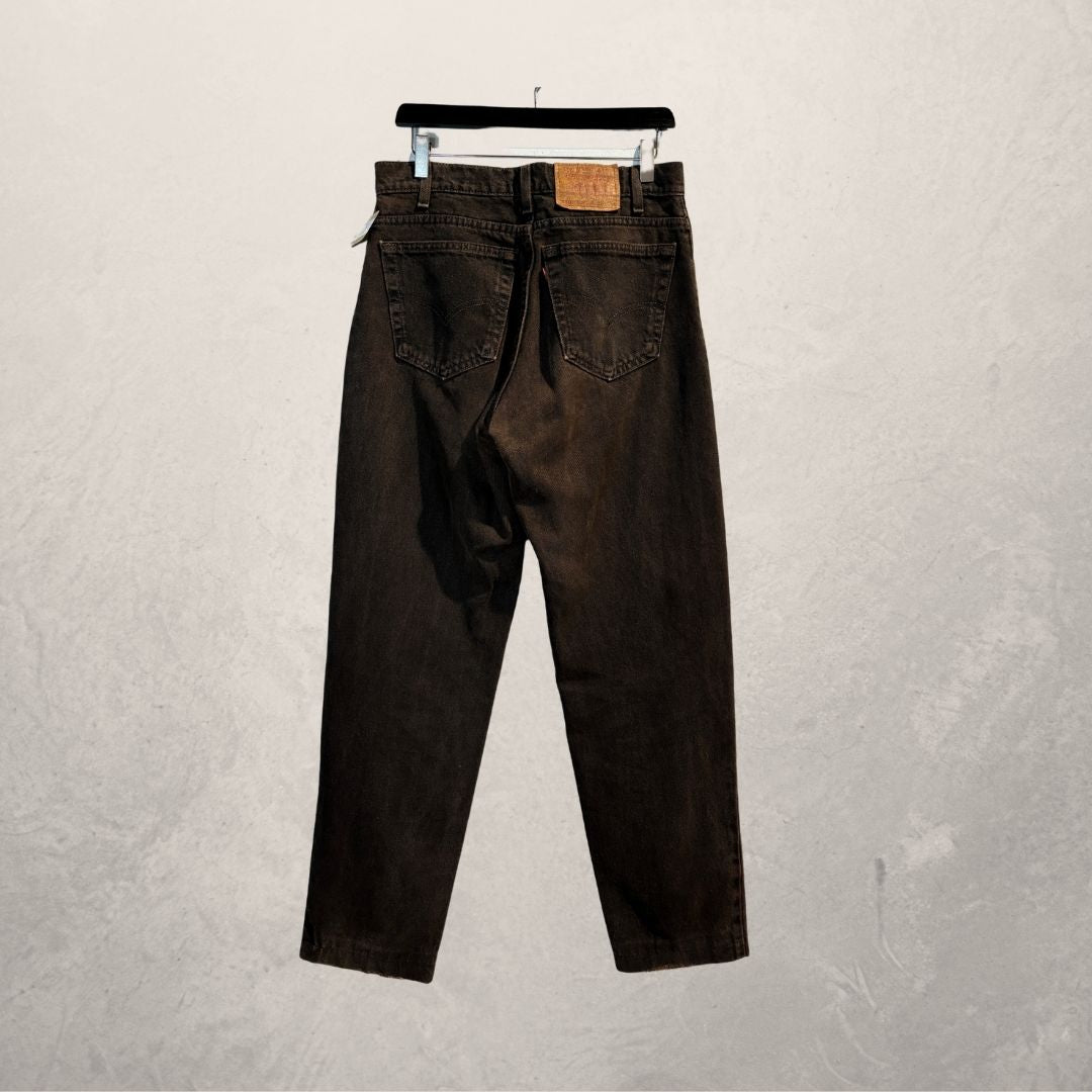Vintage Levis bruine wassing hoge taille denim broek jeans S