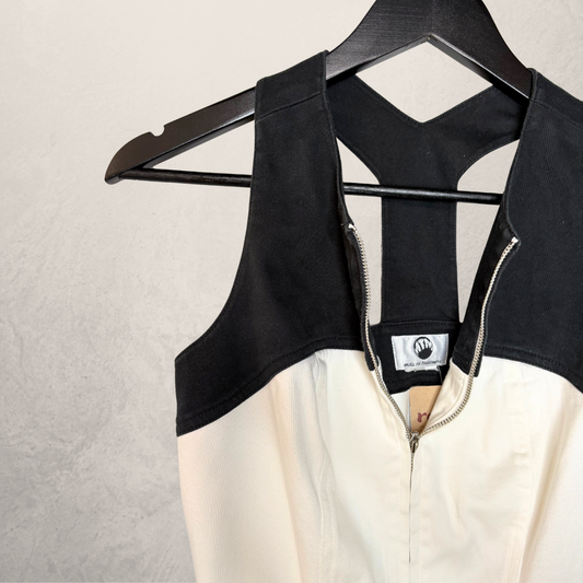 Vintage Mugler katoenen haltertanktop S
