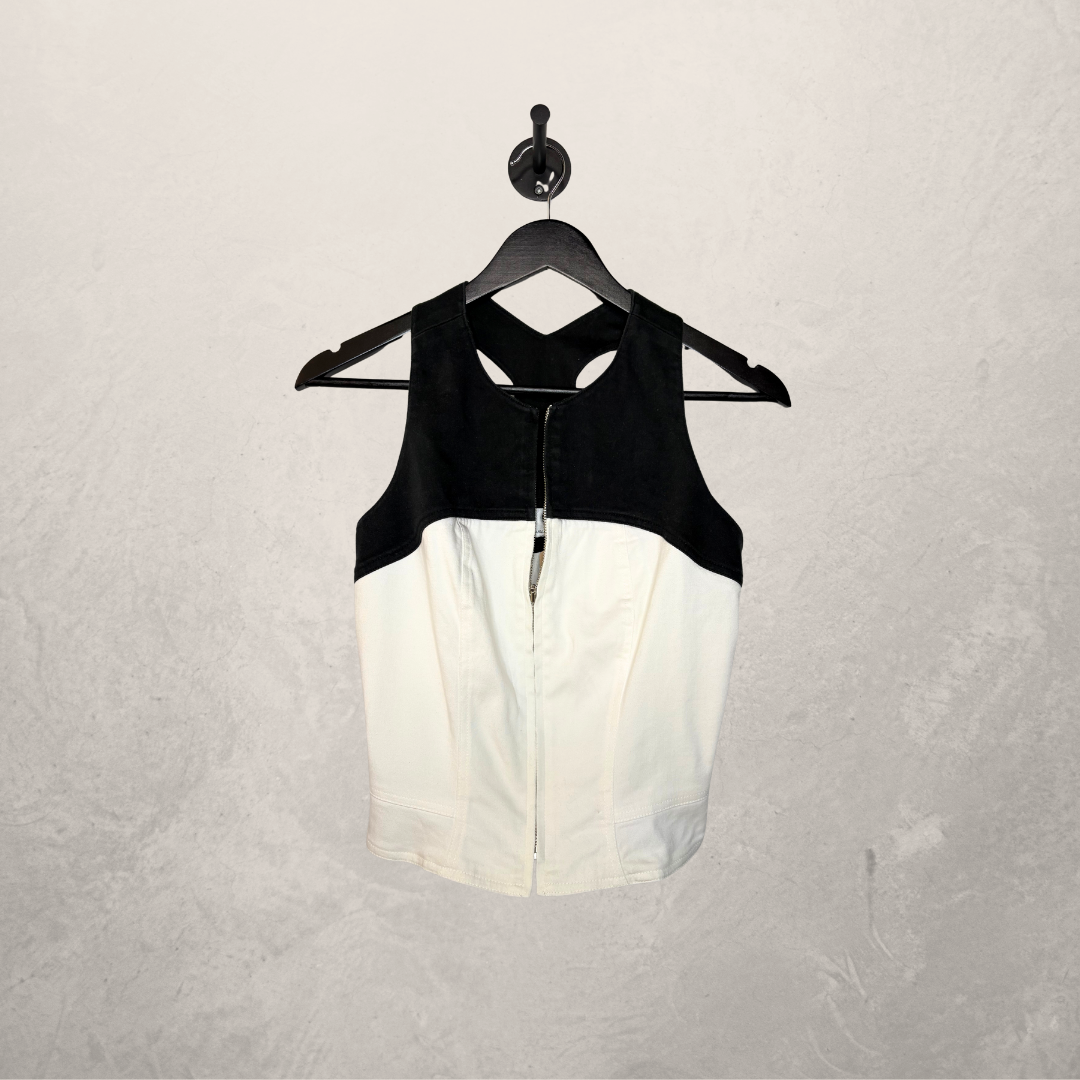 Vintage Mugler katoenen haltertanktop S