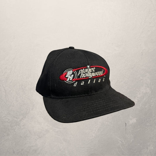 Vintage Planet Hollywood zwarte logo pet OS