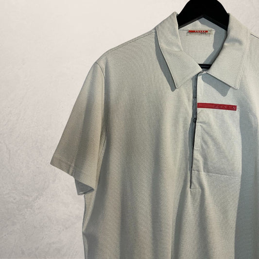 Vintage Prada grey polo shirt XL
