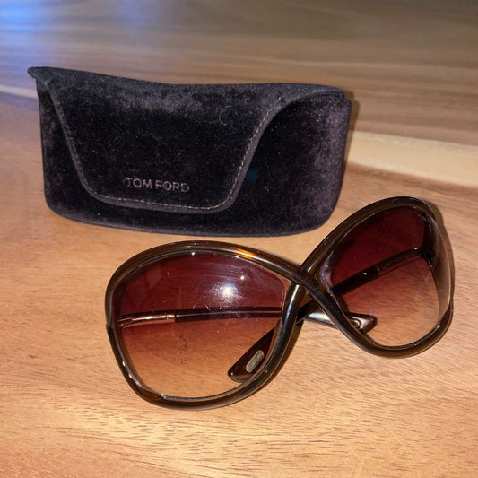 Vintage Tom Ford bruine oversized zonnebril