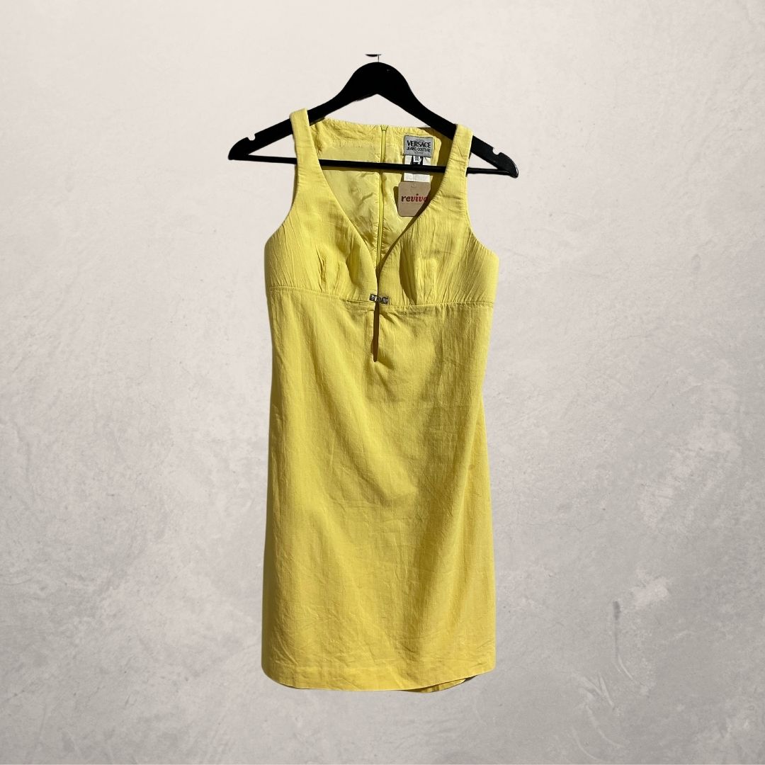 Vintage VersaceJC yellow cotton dress S