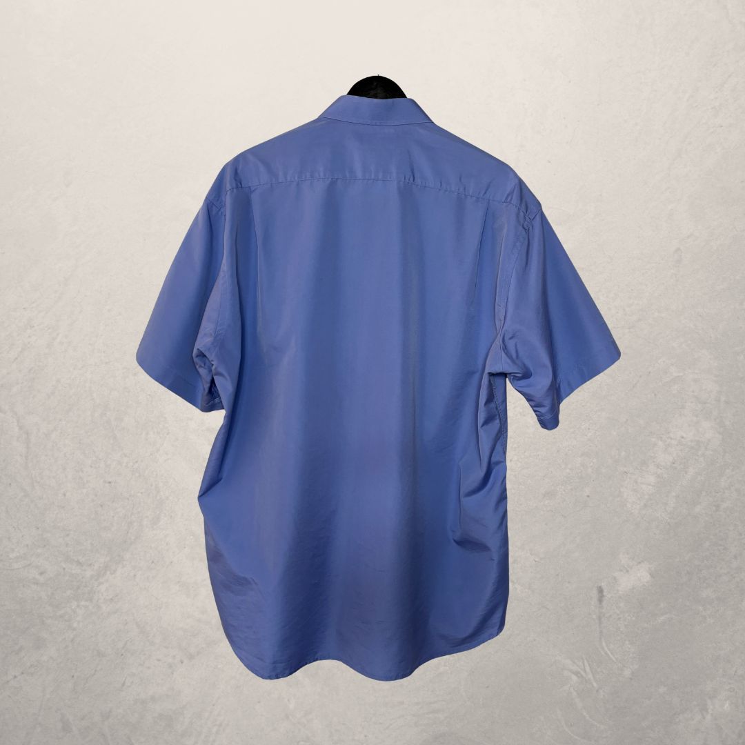 Vintage YSL blauw shirt met korte mouwen XL