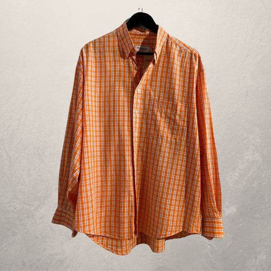 Vintage Yves Saint Laurent orange stripe shirt XL